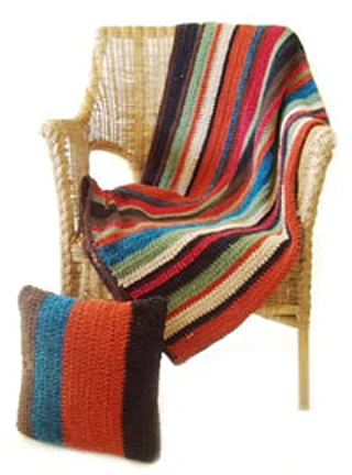Manta Afgano Rayado [Crochet Facil]