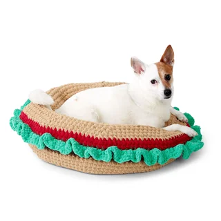 Helecho transacción Supone Cama hamburguesa para mascotas [Crochet Facil] > Tejidos Crochet