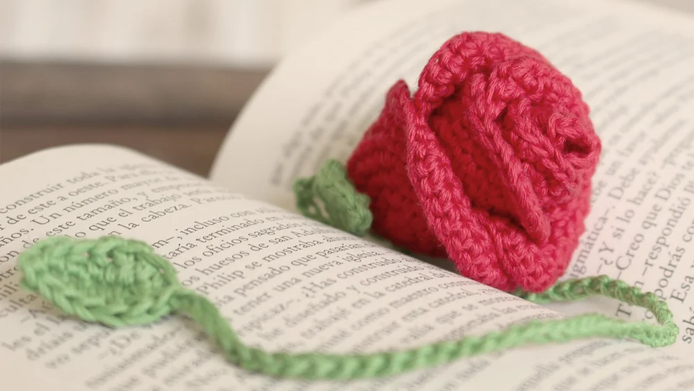 Señalador de Libros Rosa [Crochet Facil]