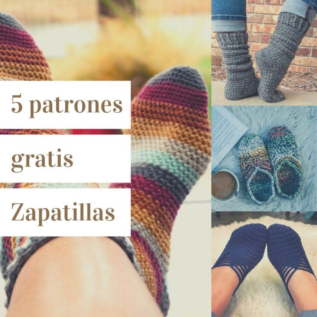 5 patrones de zapatillas en ganchillos para toda la familia By Heart Hook Home