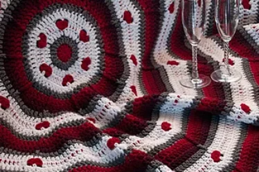 Manta Circulo de San Valentín [Crochet Facil] tejidos crochet