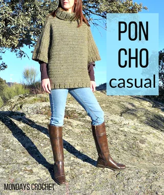 Poncho Casual [Crochet Facil]