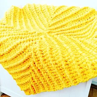 Manta  de chenille [Nivel Facil] tejidos crochet