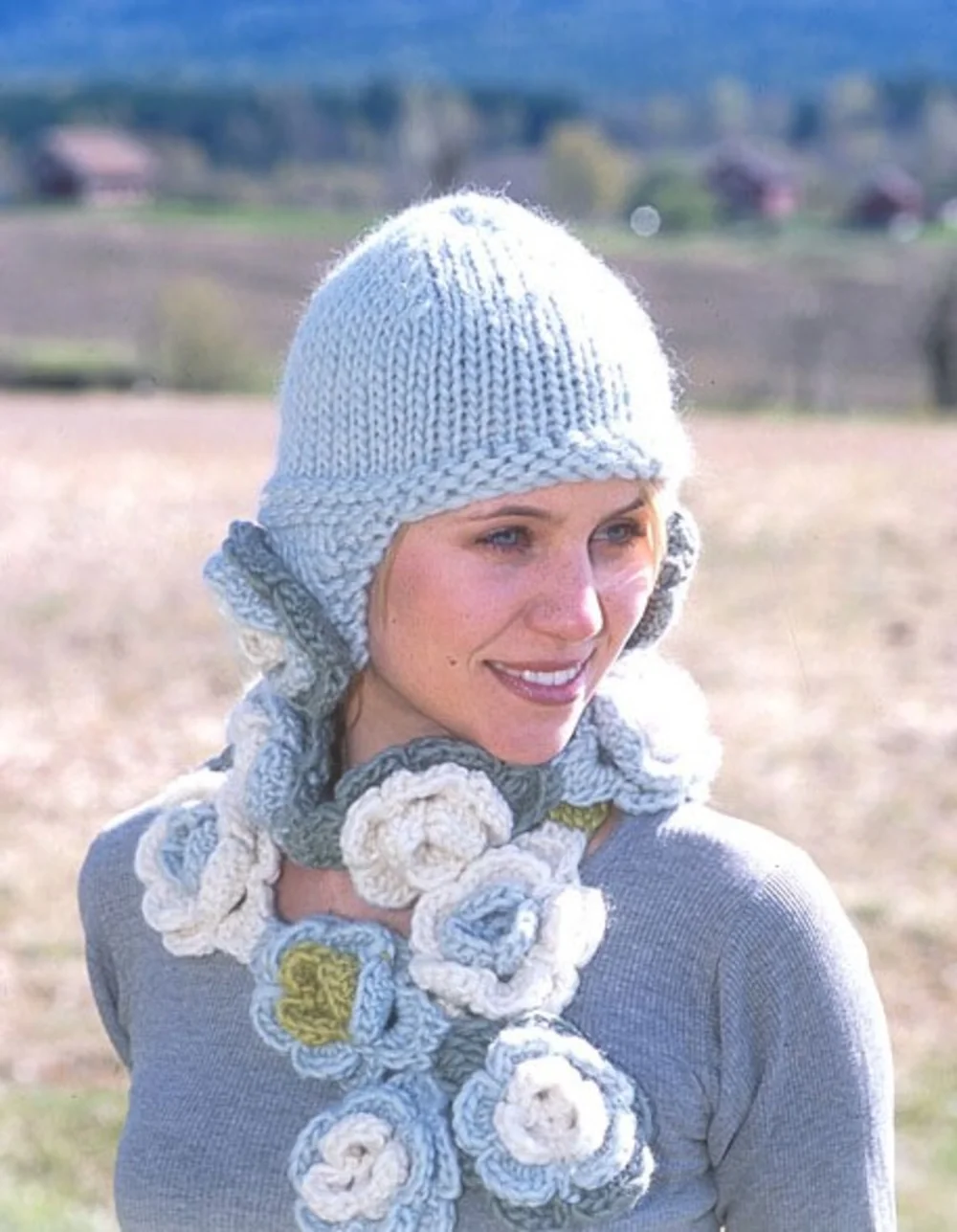 Conjunto Gorro y Bufanda Floreada [Crochet Intermedio]
