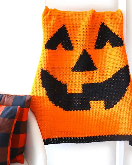 Manta Calabaza Halloween [Crochet Facil]