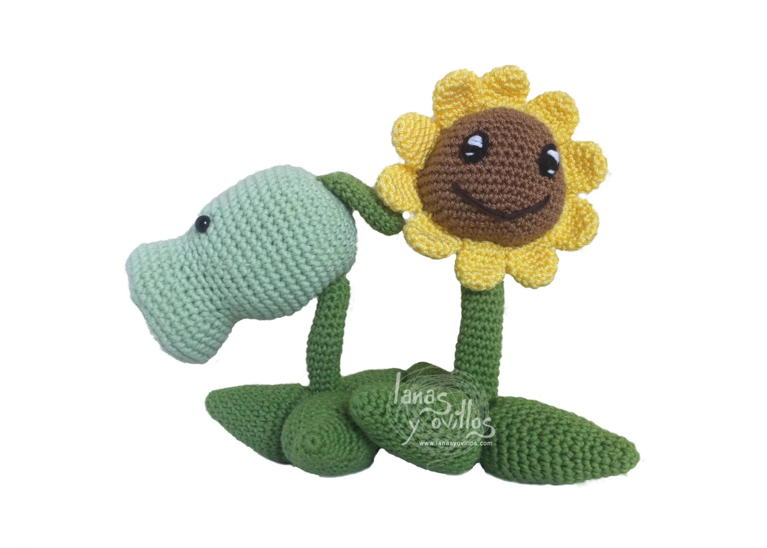 Lanzaguisantes y Girasol PlantsvsZombies [Amigurumi Intermedio]