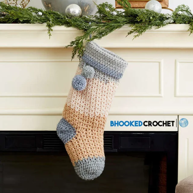 Calcetín de navidad [Crochet intermedio] tejidos crochet